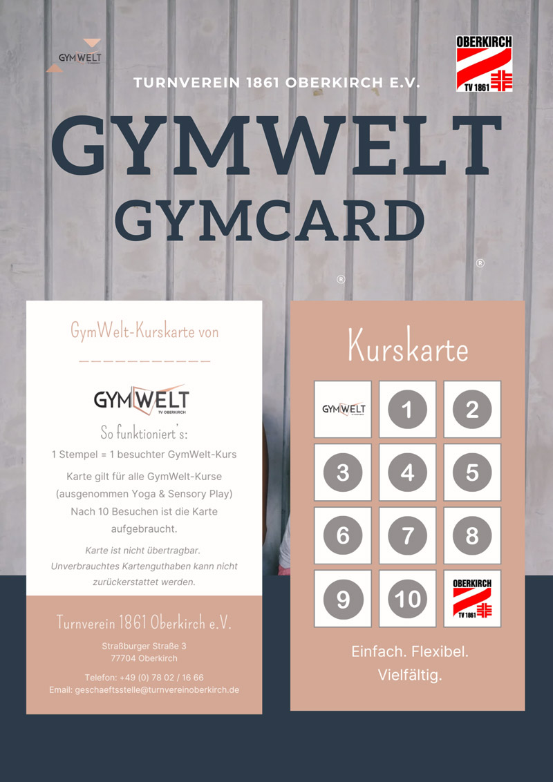GymWelt-Karte beim TV Oberkirch